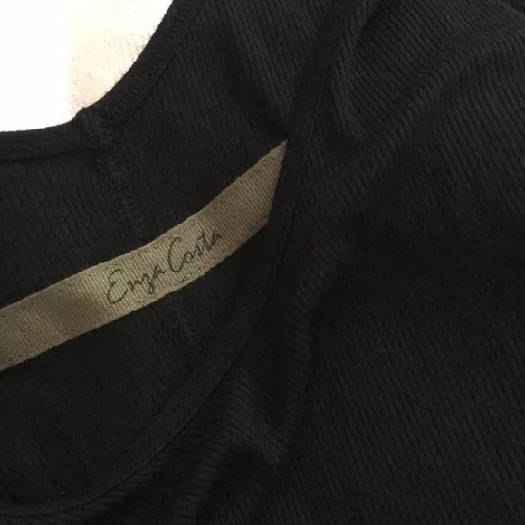 Enza Costa Black Ribbed Tank Midi Dress - Picture 5 of 5